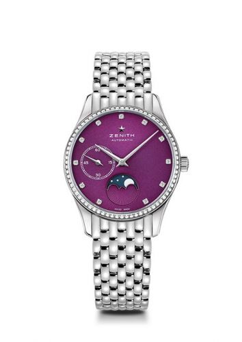 replica Zenith - 16.2310.692/92.M2310 Elite Ultra Thin Lady Moonphase Purple / Diamond / Bracelet watch