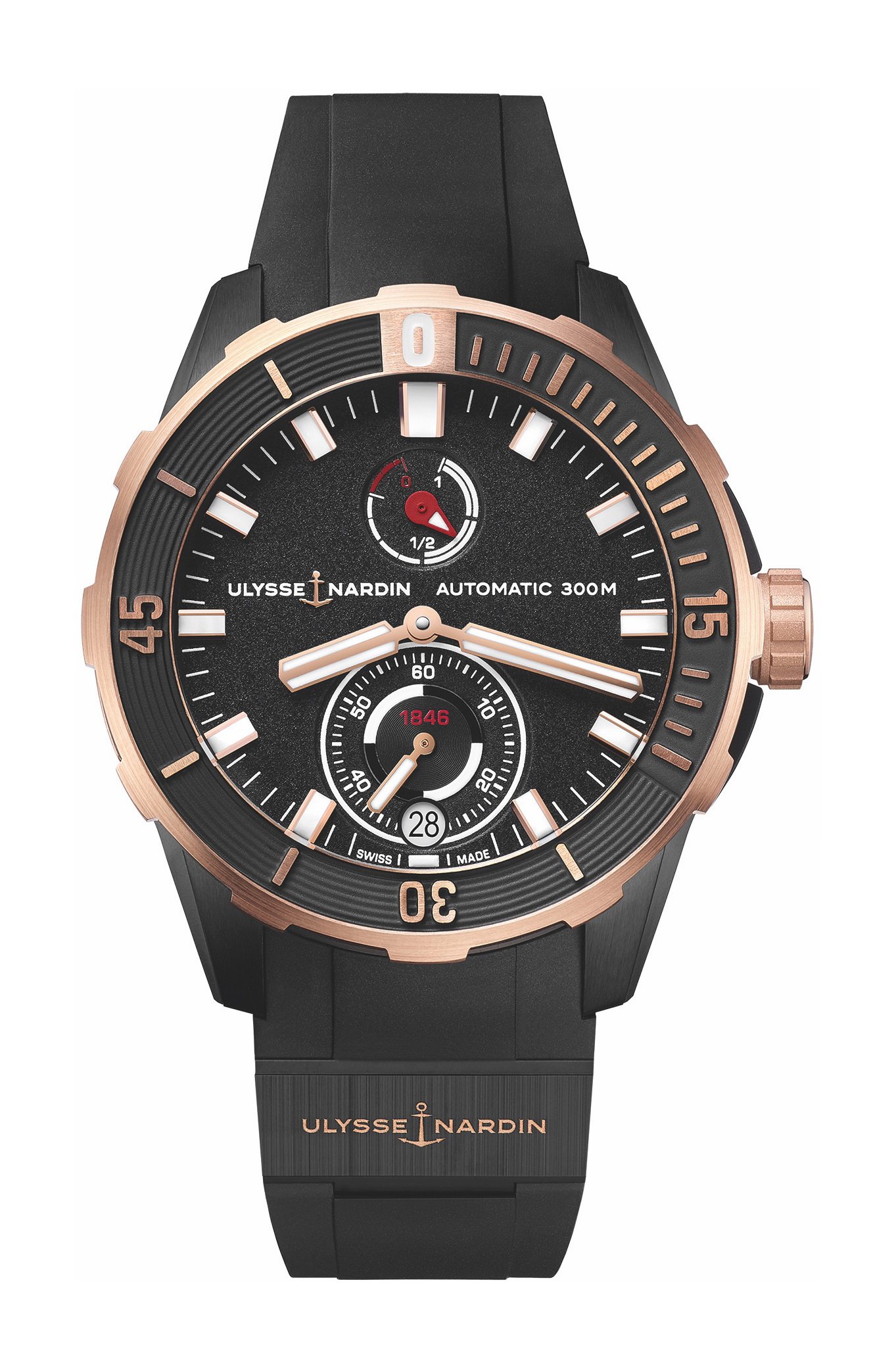 replica Ulysse Nardin Diver Chronometer 44mm 1185-170-3/BLACK watch - Click Image to Close