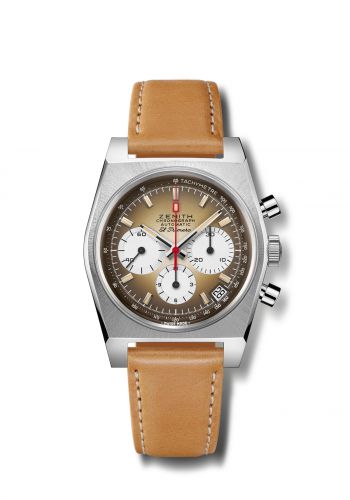 replica Zenith - Ref 03.A384.400/385.C855 El Primero A385 Revival Stainless Steel / Brown watch