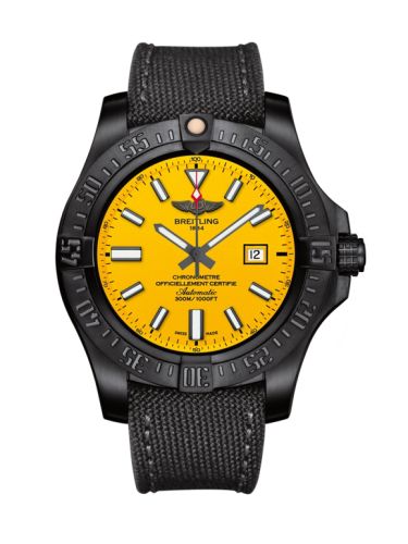 replica Breitling - V173104T.I524.100W Avenger Blackbird 48 Black Titanium / Cobra Yellow / Military / Boutique Editions watch