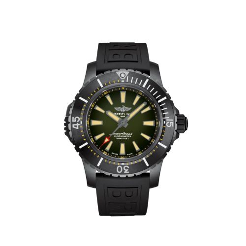 Fake breitling watch - V17369241L1S1 Superocean II 48 Titanium / Green / Rubber / Pin
