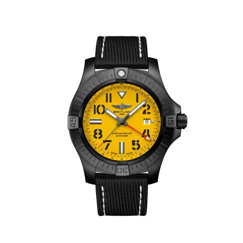 replica Breitling - V323956A1I1X1 Avenger Automatic GMT 45 Night Mission / Yellow / T-Mall watch