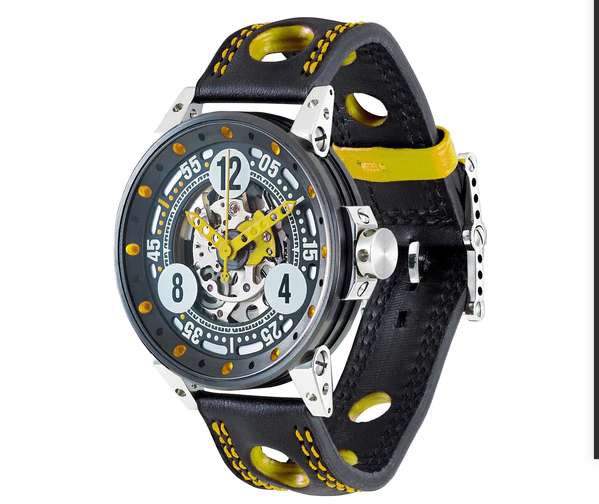 replica B.R.M. Watch V6-44 Sport Yellow Hands