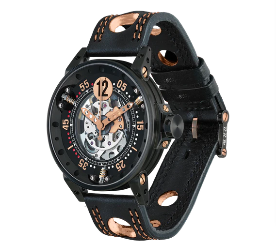 replica B.R.M. Watch V6-44-SA-N-SQ-A5N Black Skeleton Dial