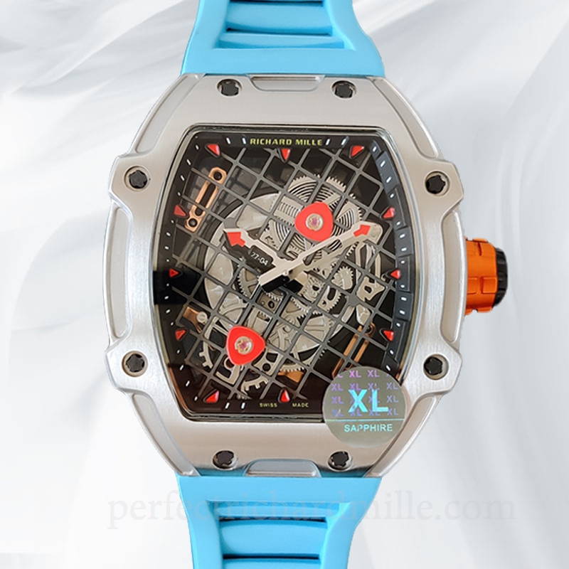 replica Richard Mille RM27-04 Men Mechanical Rubber Band Stainless Steel Transparent Dial watch