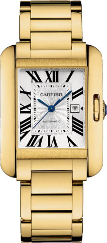 replica Cartier - W5310015 Tank Anglaise 29.8 Yellow Gold / Silver / Bracelet watch