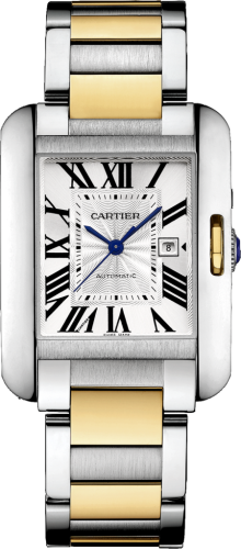 replica Cartier - W5310047 Tank Anglaise 29.8 Stainless Steel / Yellow Gold / Silver / Bracelet watch