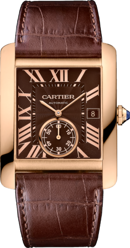 replica Cartier - W5330002 Tank MC 34.3 Pink Gold / Chocolate watch