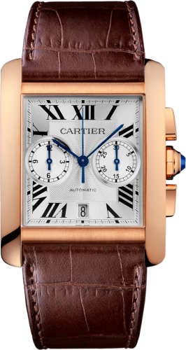 replica Cartier - W5330005 Tank MC 34.3 Chronograph Pink Gold / Silver watch - Click Image to Close
