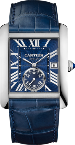 replica Cartier - WSTA0010 Tank MC 34.3 Stainless Steel / Blue watch