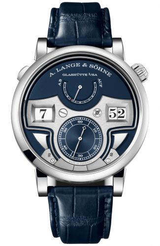 replica A. Lange & Söhne - 147.028 Zeitwerk Minute Repeater White Gold / Blue watch